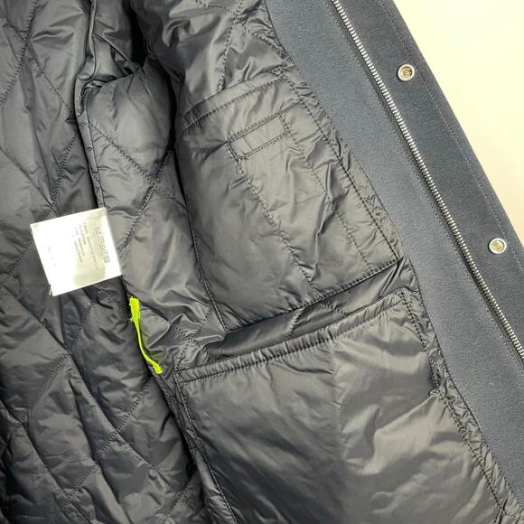 OAMC Over All Master Cloth Director Coat Jacket Cotton Leather Navy Blue Mens M - Picture 9 of 16